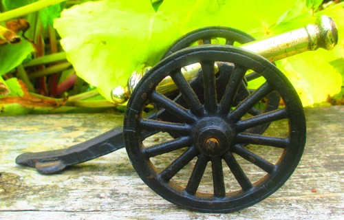 Cannon model iron brass 20cm - &,
