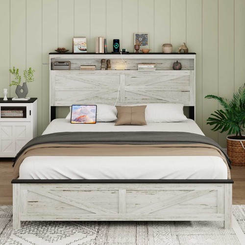 Wood platform bed - platform, with