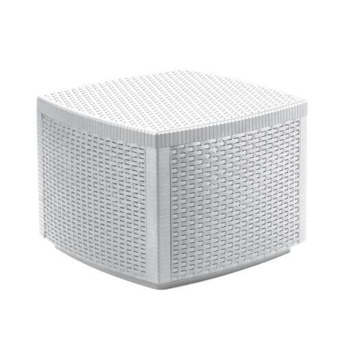 White rattan coffee - white,