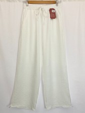 Womens Cotton Linen Look Wide