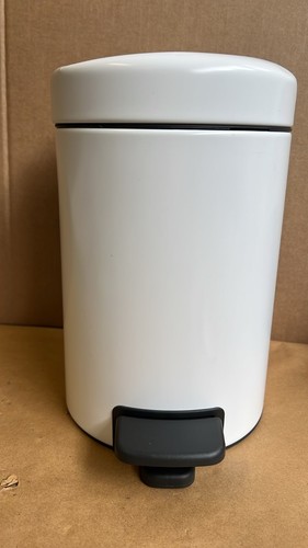 Pedal bin white - pedal, with