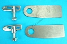 2 x Anti Luce M12 x 25mm Drop Lock Catch & Eye Plates Trailer Horse Box Tipper