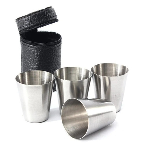 Mini stainless steel cups - steel,