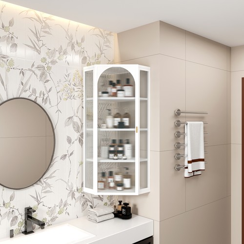 Glass door wall mounted - mounted, corner
