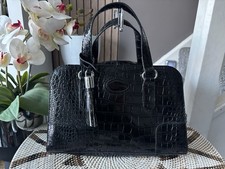 Jasper Conran Black Mock Croc