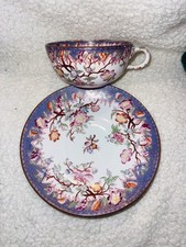 French Antique Sarreguemines Minton 216 Cup & Saucer Perfect Condition