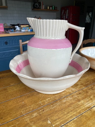 Vintage washing bowl jug - washing,