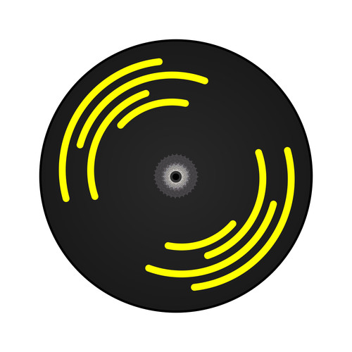 Disc wheel spiral sticker set - disc,