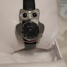 C Wonder CWON27 Owl Shape Crystals Quartz Analog Women's Watch New Battery