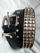 LEATHER STUDDED BELT BONDED