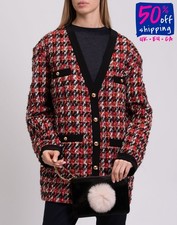 RRP€700 LES PETITS JOUEURS Bunny Patent Leather Clutch Bag Pom Pom Chain Zipped