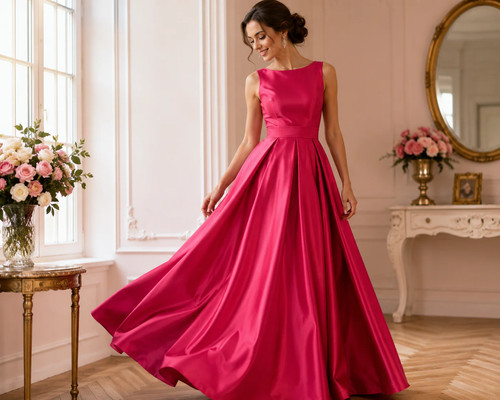Plain polyester faux silk - faux,