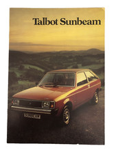 Talbot Sunbeam Car Sales Brochure 1980 1.0 1.3 LS GL GLS & Sunbeam 1.6Ti Models