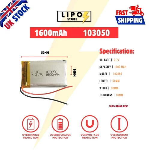 103050 1600mah lipo - ⚡,