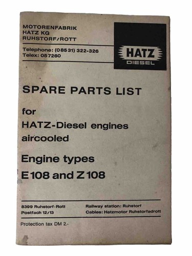 Hatz spare parts list - spare,