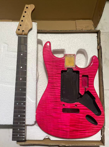 Pink guitar body - 1p, flame