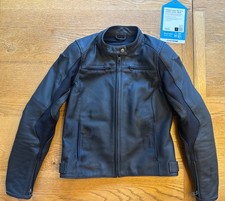 Dainese Ladies Razón 2 Black Leather Motorbike Jacket UK Size 12