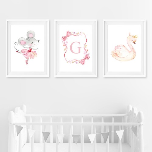Pink personalised swan - pink,
