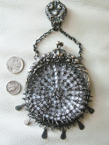 Antique silver floral - silver,