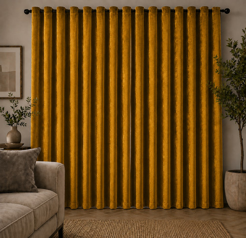 Soft velvet eyelet curtains - soft,