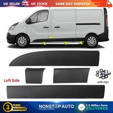 4 Pcs Side Moulding Panel Trim Set Left Side Fits RENAULT Trafic MK3 LWB