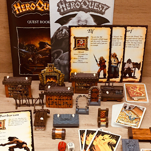 Heroquest game components - game,