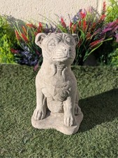 "Stoneface" Staffy Garden Ornament Concrete Staffordshire Bulldog Statue NEW