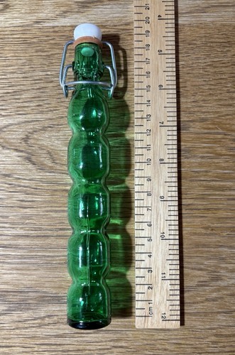 Vintage green bottle beaded - vintage,