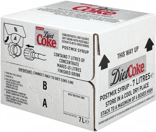 7ltr diet coke bag box - coke,