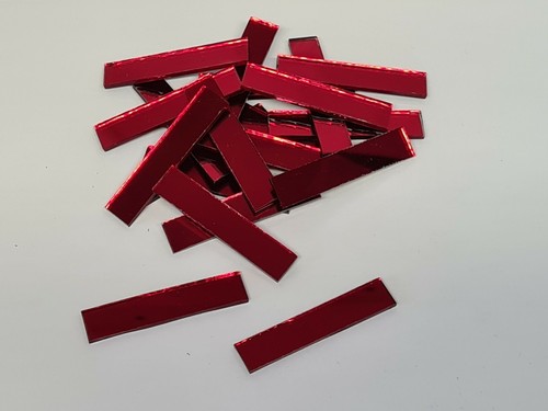 Pieces ruby red glass - 30, pieces,