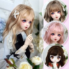BJD Doll Wig for 1/3 1/4 1/6 BJD SD MDD Curly Wavy Long Hair Girl Doll Accessory