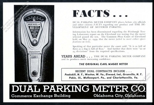 1939 dual parking meter photo - parking,