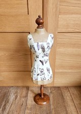 Paper Mache Small Mannequin, Jewelry Stand Butterfly Female Form Bust, 62cm H