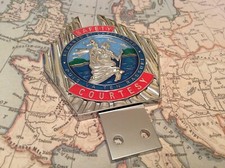 Chrome Enamel Behold St Christopher Car Badge Auto Emblem