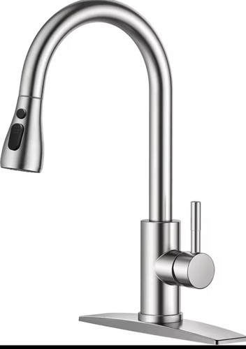 Pull out kitchen tap brushed - pull,