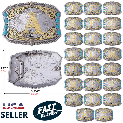 Turquoise belt buckle western - buckle,