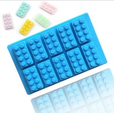Building Block Bricks Silicone Mould Chocolate Wax Melts Soap Jelly Ice Cubes