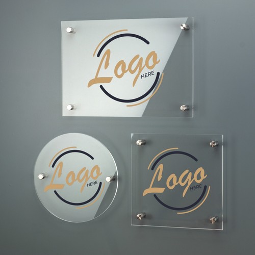 Acrylic business plaque - acrylic, house