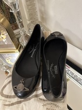 Vivienne Westwood Melissa Anglomania Ladies flat shoes Size UK4 EUR37 & dustbag