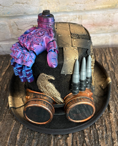 Unique steampunk top hat - top,
