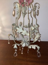 Laura Ashley Shabby Chic Cream / Gold Easy Fit Light Shade glass crystal 