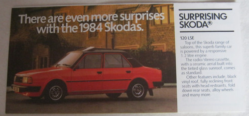 1984 skoda brochure page - skoda,