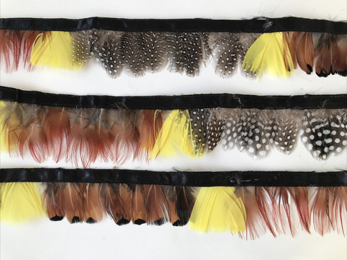 Natural feather fringe - 3.9m,