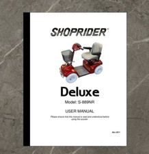 Deluxe mobility scooter manual plus extra info - Shoprider Roma