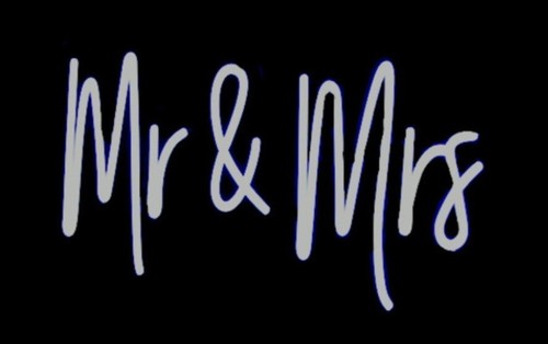 Mrs neon sign - mr, mrs..neon
