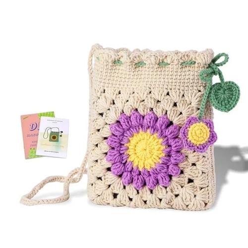Sunflower crochet bag kit - bag, for