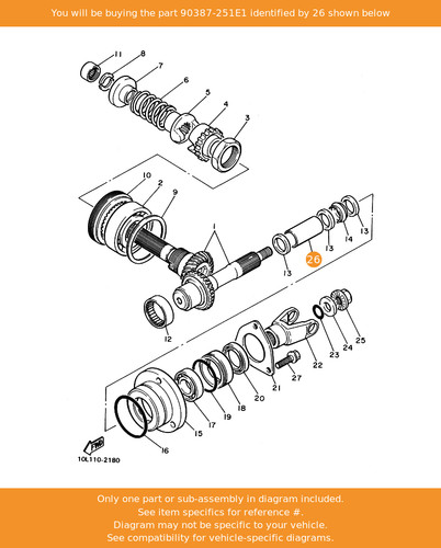 Yamaha collar 90387 251e1 oem - 90387-251e1,