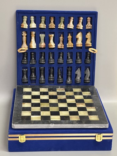 Marble chess set inches - chess,