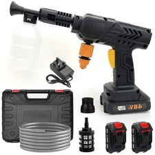 7IN1 Cordless Car High Pressure Washer Jet Powerful Water Cleaner Gun w/2Battery