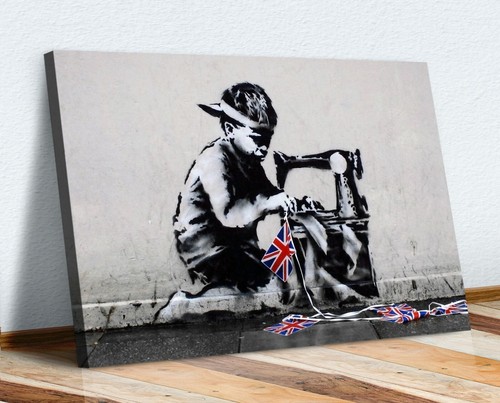 Banksy canvas street wall - canvas,